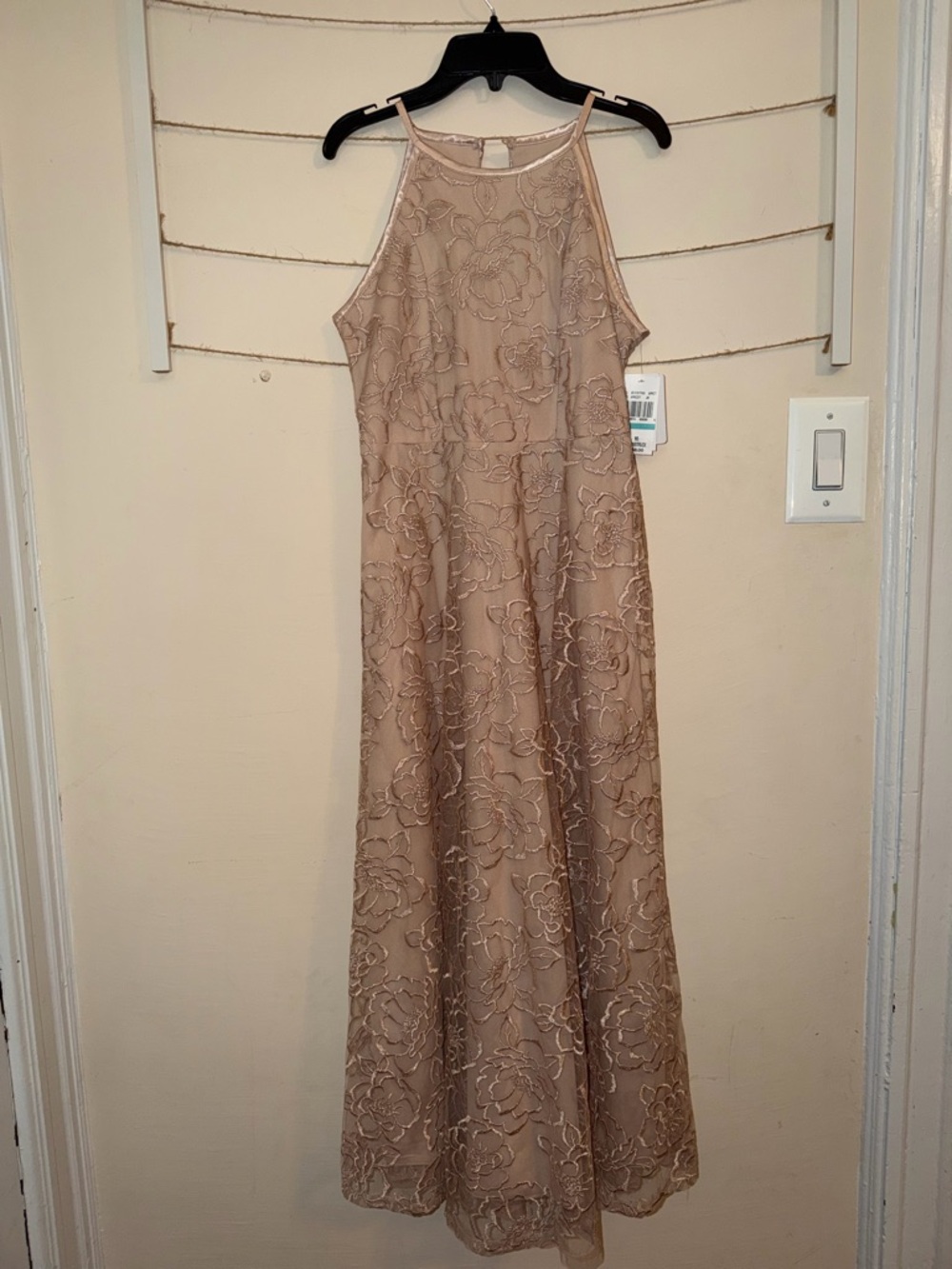 Speechless- Big Girls Embroidered Mesh Maxi Dress